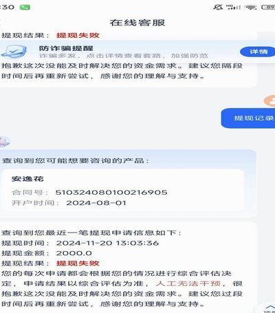 羊小咩提现成功放款失败