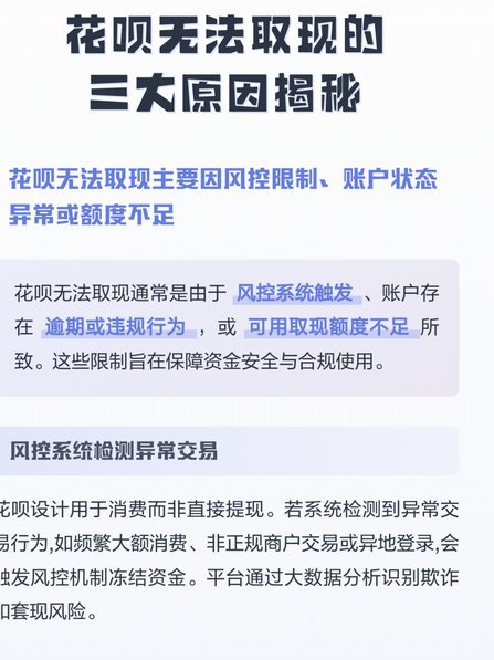 花呗大额提现的底线：深度揭秘风控监测机制